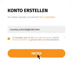 Pop-Up Konto Erstellen