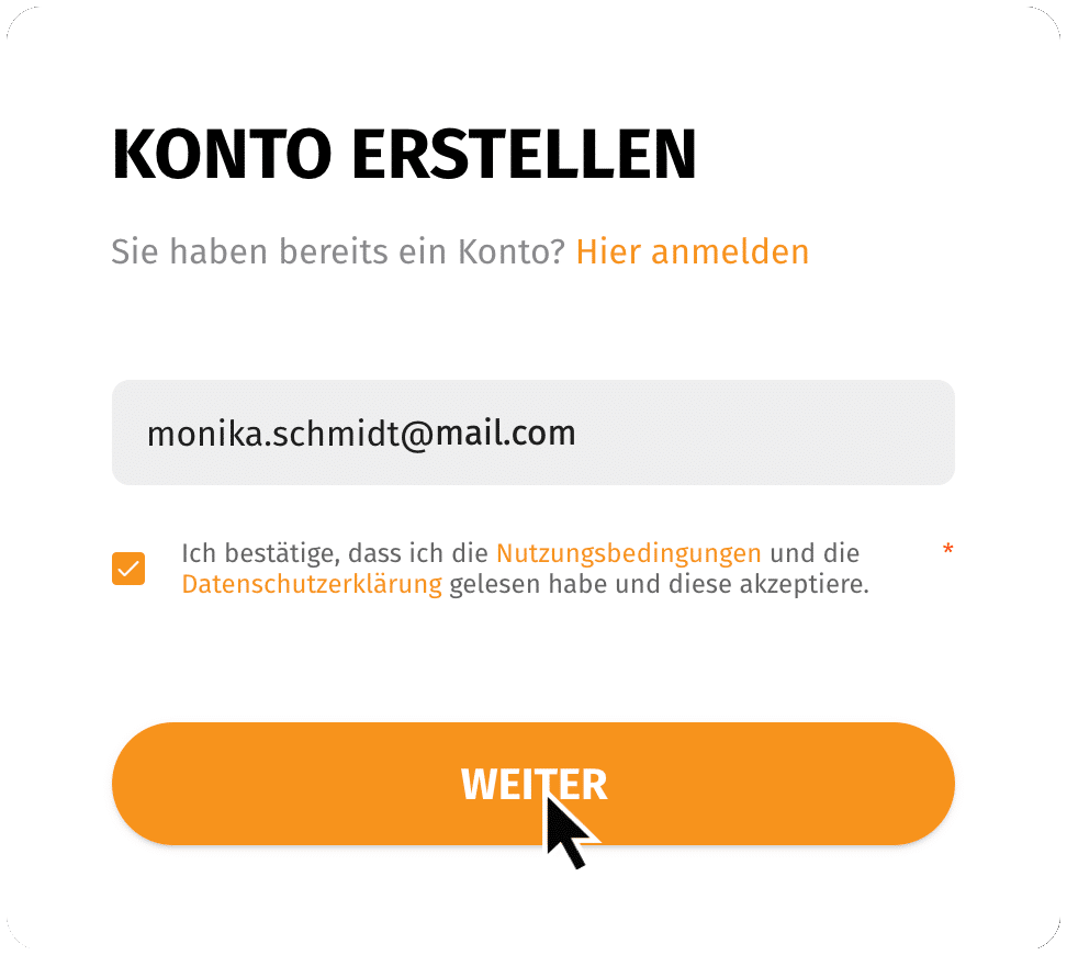 Pop-Up Konto Erstellen